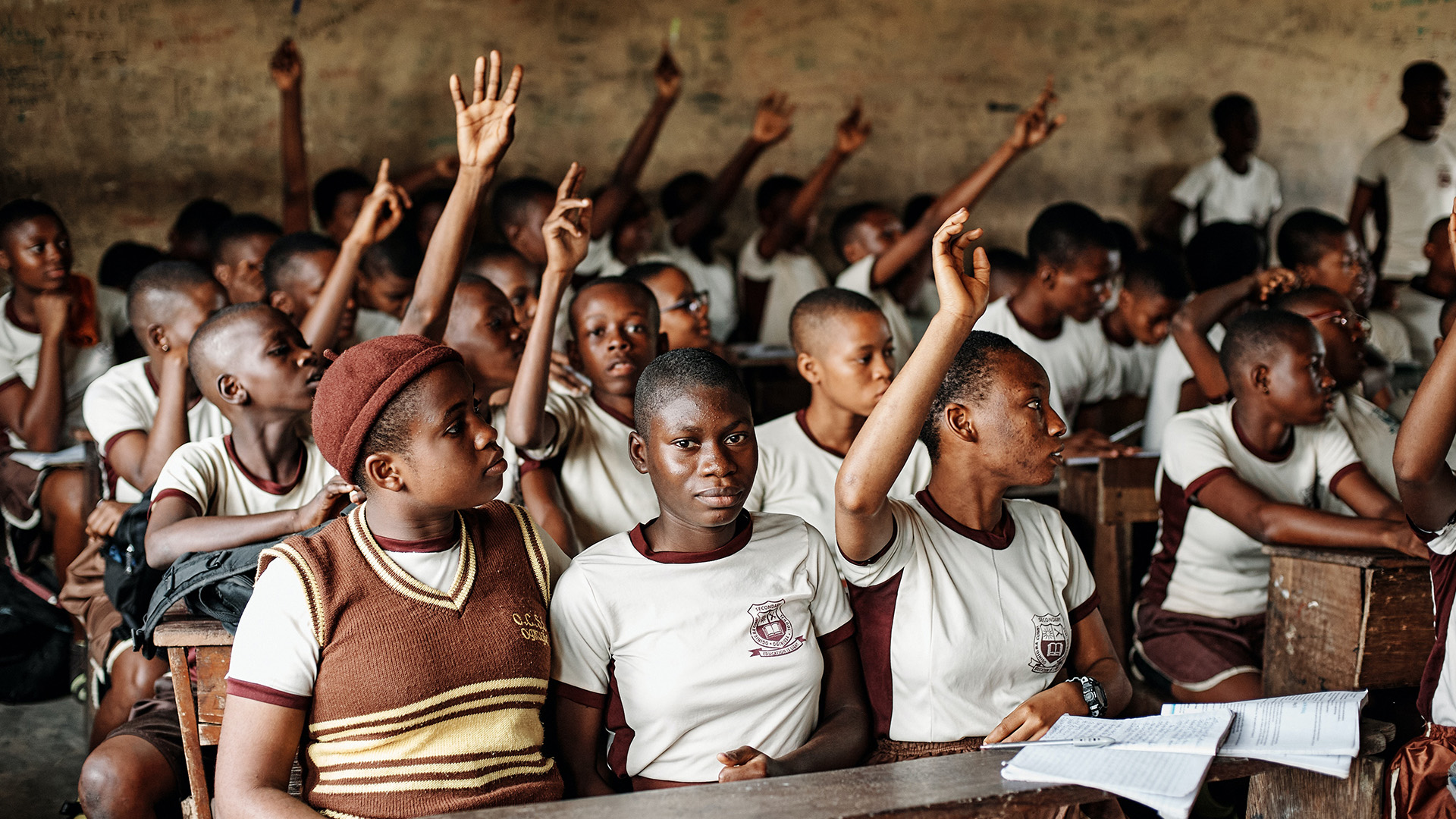 Skoleklasse i Afrika